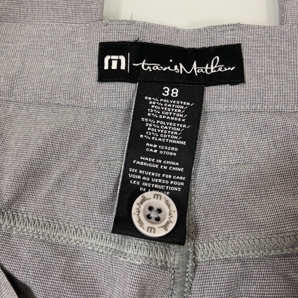 Travis Mathew Mens 38 Gray Golf Pants Stretch Performance Chino 5-Pocket - Picture 3 of 8